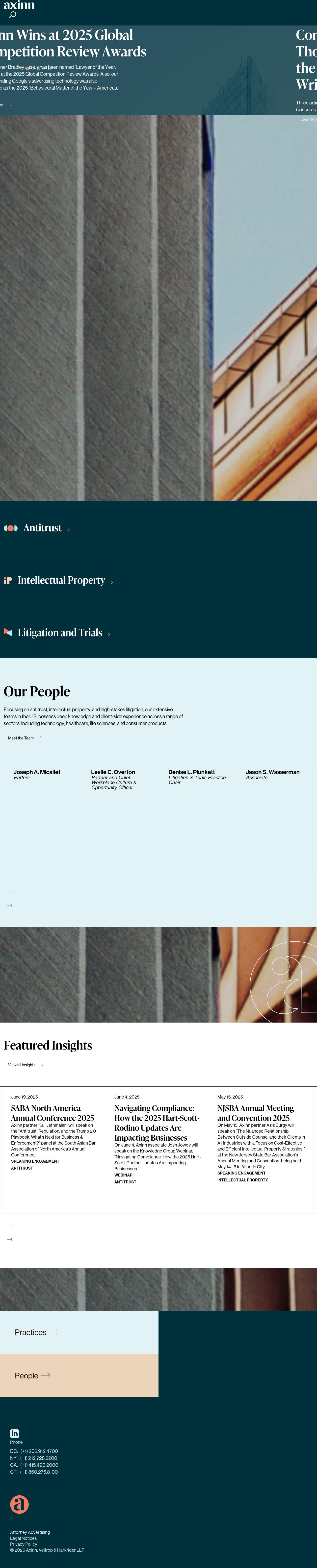 Axinn, Veltrop & Harkrider LLP - Hartford CT Lawyers