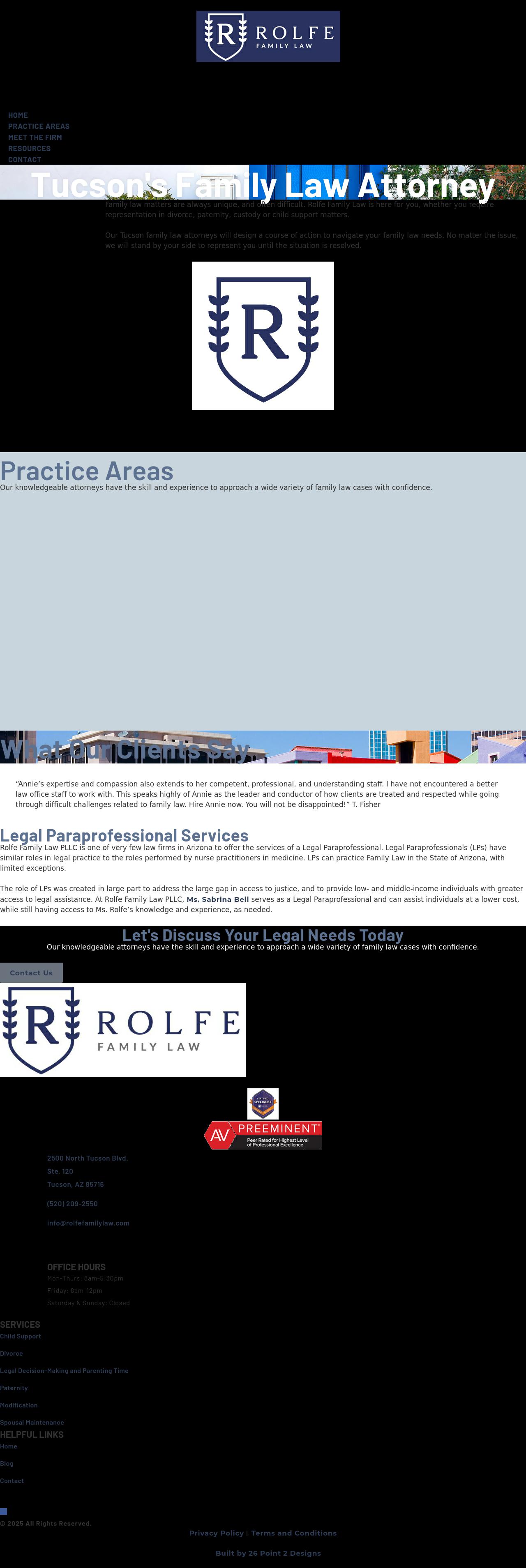 Law Offices of Annie M. Rolfe - Tucson AZ Lawyers