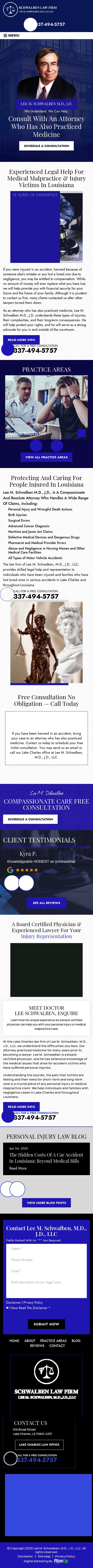 Lee M. Schwalben, M.D., J.D., LLC - Lake Charles LA Lawyers