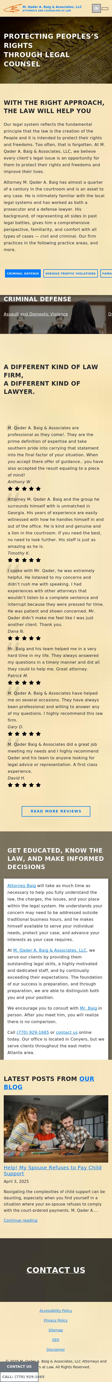 M. Qader A. Baig & Associates, LLC - Conyers GA Lawyers