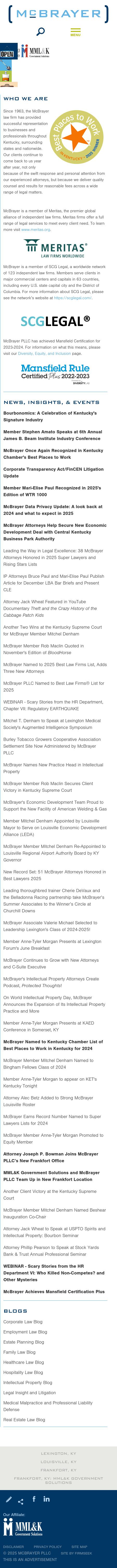 McBrayer, McGinnis, Leslie & Kirkland, PLLC - Louisville KY Lawyers