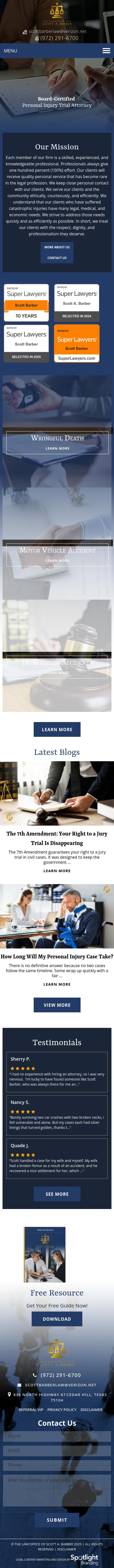 The Law Office of Scott A. Barber - Cedar Hill TX Lawyers