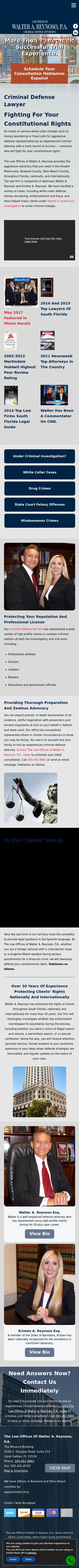Walter A. Reynoso PA - Coral Gables FL Lawyers