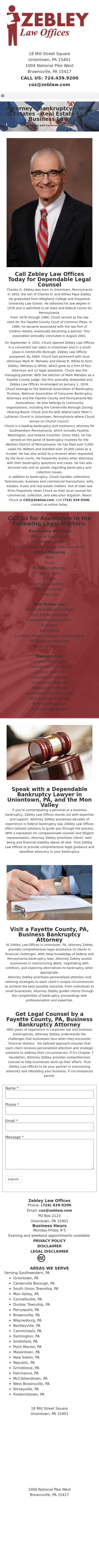 Zebley Mehalov & White, P.C. - Brownsville PA Lawyers