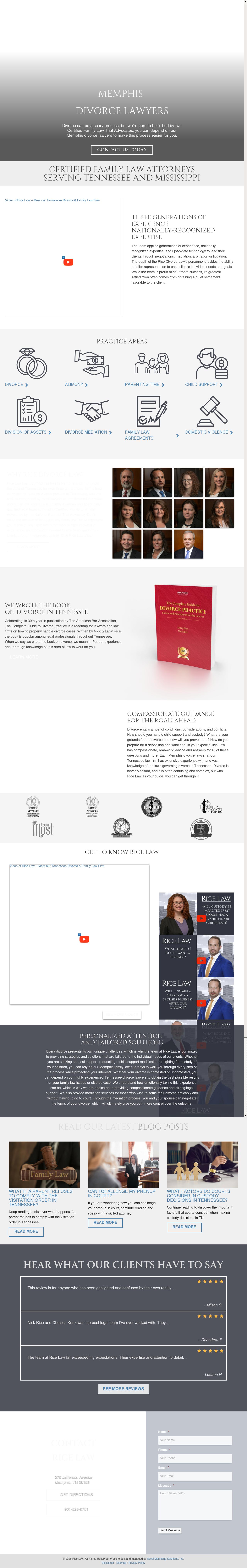 Rice Divorce Team - Memphis TN Lawyers