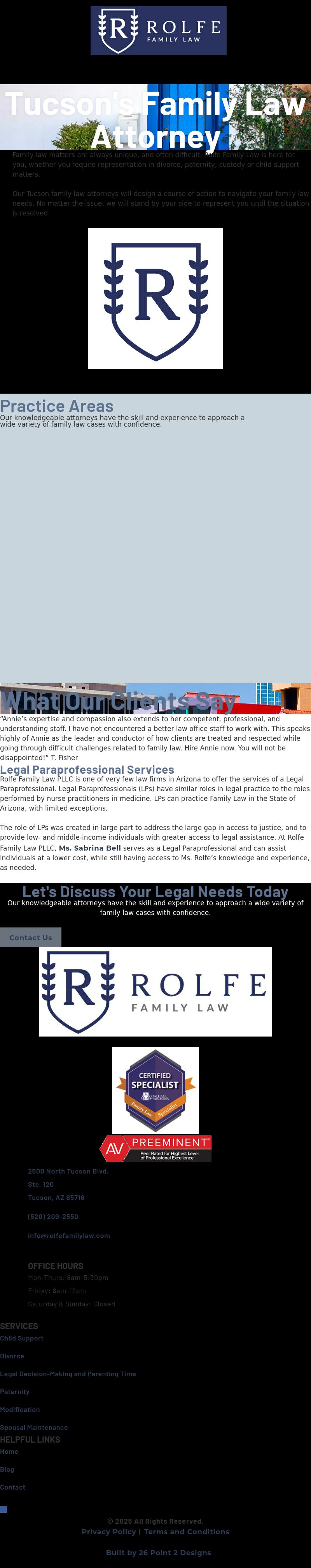 Law Offices of Annie M. Rolfe - Tucson AZ Lawyers