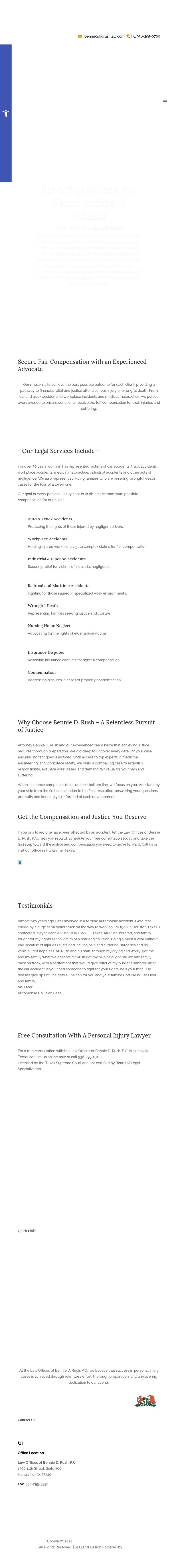Law Offices of Bennie D. Rush, P.C. - Huntsville TX Lawyers