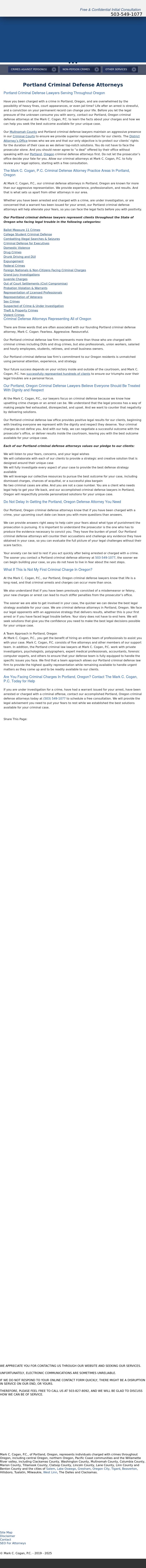 Mark C. Cogan, P.C. - Portland OR Lawyers