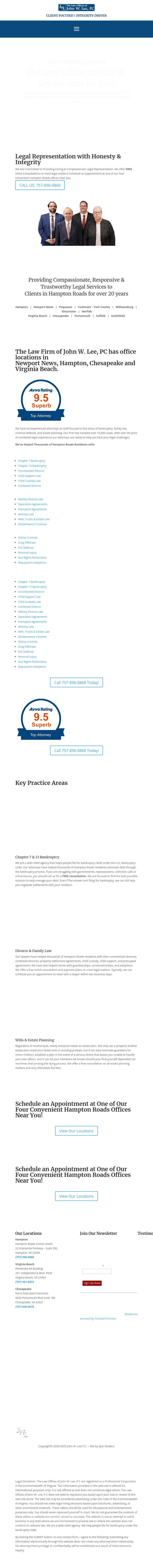 The Law Firm of John W. Lee, P.C. - Chesapeake VA Lawyers