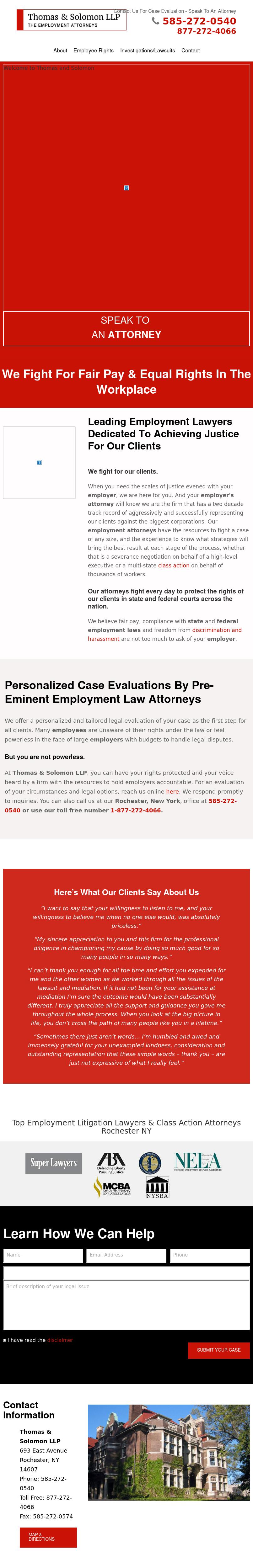 Thomas & Solomon, LLP - Rochester NY Lawyers