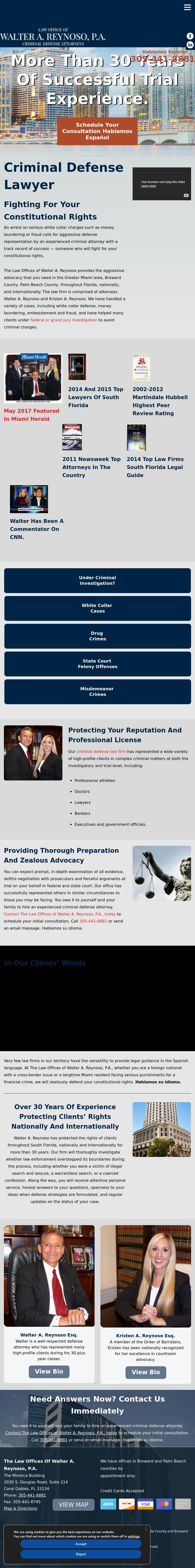 Walter A. Reynoso PA - Coral Gables FL Lawyers