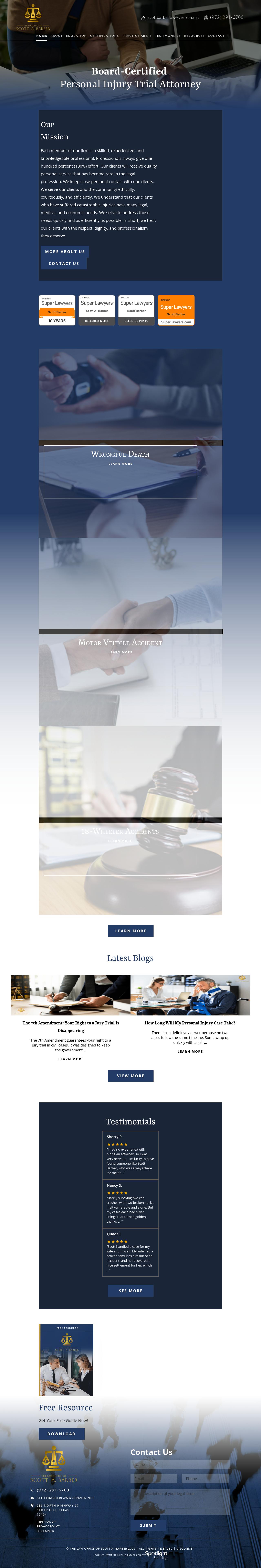 The Law Office of Scott A. Barber - Cedar Hill TX Lawyers