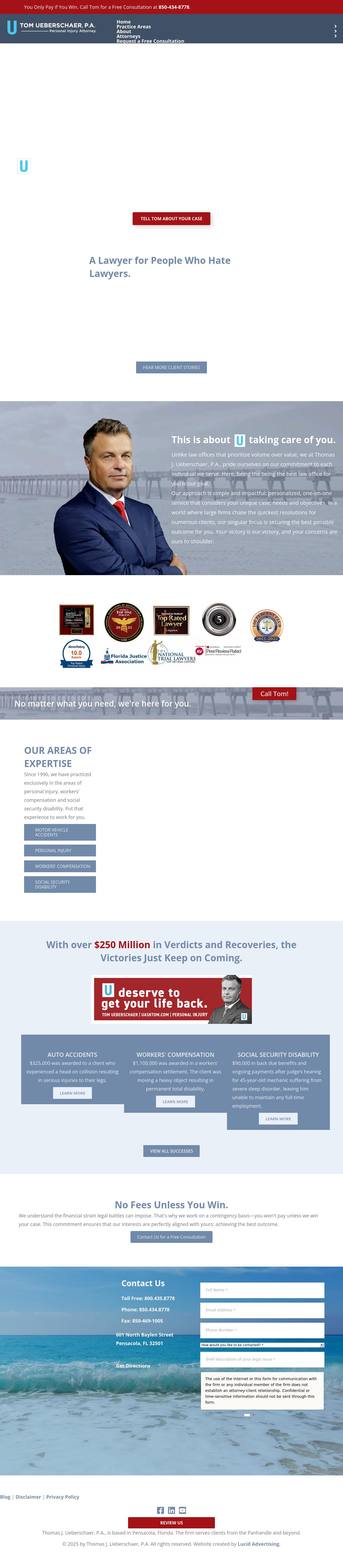 Thomas J. Ueberschaer, P.A. - Panama City FL Lawyers